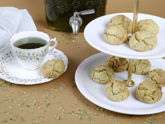 Sablés au maté vert et infusion de maté vert et gingembre par Sol à Sol