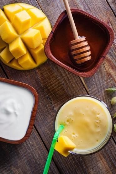 Velouté de mangue fraîche au yaourt